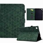 For Lenovo Tab M10 Plus 3rd Gen 2022 Rhombus TPU Smart Leather Tablet Case(Green)