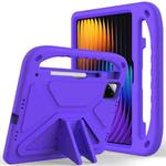 For Xiaomi Pad 7 / 7 Pro Handle EVA Shockproof Tablet Case with Holder(Purple)