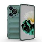 For Huawei Pura 70 Magic Shield TPU + Flannel Phone Case(Dark Green)