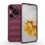 For Huawei Pura 70 Pro / 70 Pro+ Magic Shield TPU + Flannel Phone Case(Wine Red)