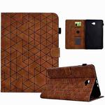 For Samsung Galaxy Tab A 10.1 T580 Rhombus TPU Smart Leather Tablet Case(Green)