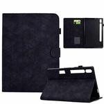For Samsung Galaxy Tab S10 FE+ Rhombus TPU Smart Leather Tablet Case(Black)