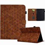 For Amazon Fire HD 10 2021 Rhombus TPU Smart Leather Tablet Case(Brown)