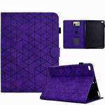 For iPad Air / Air 2 / 9.7 2017 / 2018 Rhombus TPU Smart Leather Tablet Case(Purple)