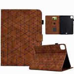 For iPad Pro 11 2020&2018 / Air 10.9 Rhombus TPU Smart Leather Tablet Case(Brown)