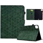 For iPad Pro 11 2024 Rhombus TPU Smart Leather Tablet Case(Green)