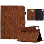 For iPad Pro 11 2024 Rhombus TPU Smart Leather Tablet Case(Brown)