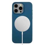 For iPhone 14 Pro Max Wheat MagSafe Magnetic Straw Material + TPU Phone Case(Blue)