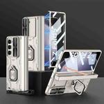 For Samsung Galaxy Z Fold5 GKK Integrated Folding Alloy Shell PC Phone Case with Pen Box, Not Included Pen(Silver)