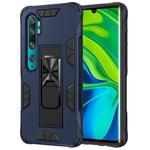 For Xiaomi Mi CC9 Pro Armor Shockproof TPU + PC Magnetic Protective Case with Invisible Holder(Blue)