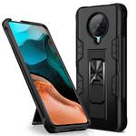 For Xiaomi Redmi K30 Pro Armor Shockproof TPU + PC Magnetic Protective Case with Invisible Holder(Black)