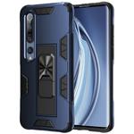 For Xiaomi Mi 10 5G / 10 Pro 5G Armor Shockproof TPU + PC Magnetic Protective Case with Invisible Holder(Blue)