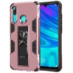 For Huawei P Smart (2019) Armor Shockproof TPU + PC Magnetic Protective Case with Invisible Holder(Rose Gold)