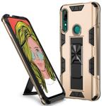 For Huawei P Smart Z Armor Shockproof TPU + PC Magnetic Protective Case with Invisible Holder(Gold)