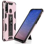 For Huawei Honor Play 4T Armor Shockproof TPU + PC Magnetic Protective Case with Invisible Holder(Rose Gold)