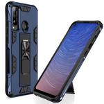 For Huawei Honor Play 4T Armor Shockproof TPU + PC Magnetic Protective Case with Invisible Holder(Blue)