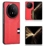 For Honor Magic V5 Litchi Texture Card Slots Back Cover Phone Case(Red)