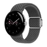 For Google Pixel Watch / Watch 2 Nylon Loop Magnetic Buckle Watch Band(Space Grey)