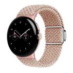 For Google Pixel Watch / Watch 2 Nylon Loop Magnetic Buckle Watch Band(Starlight Pink)