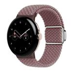 For Google Pixel Watch / Watch 2 Nylon Loop Magnetic Buckle Watch Band(Smoke Purple)