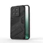 For Xiaomi 14 5G Punk Armor 2 in 1 PC + TPU Phone Case with Holder(Black)