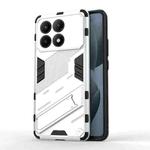 For Xiaomi Redmi K70E 5G Punk Armor 2 in 1 PC + TPU Phone Case with Holder(White)