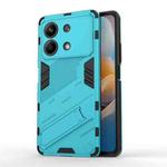 For Xiaomi Redmi Note 13R Pro 5G Punk Armor 2 in 1 PC + TPU Phone Case with Holder(Blue)