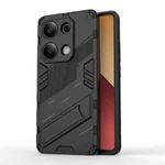 For Xiaomi Redmi Note 13 Pro 4G Global Punk Armor 2 in 1 PC + TPU Phone Case with Holder(Black)