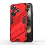 For Xiaomi Redmi Turbo 3 5G Punk Armor 2 in 1 PC + TPU Phone Case with Holder(Red)