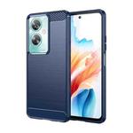 For OPPO A2 5G Carbon Fiber Brushed Texture TPU Phone Case(Blue)