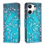 For Infinix Zero 30 4G Colored Drawing Pattern Leather Phone Case(Plum Blossom)