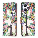 For Infinix Hot 30 Play NFC Colored Drawing Pattern Leather Phone Case(Tree Life)