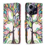 For Infinix Note 30i Colored Drawing Pattern Leather Phone Case(Tree Life)