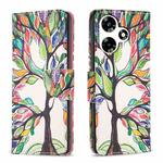 For Infinix Hot 30 Colored Drawing Pattern Leather Phone Case(Tree Life)