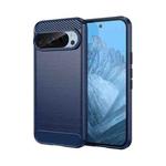 For Google Pixel 9 Carbon Fiber Brushed Texture TPU Phone Case(Blue)