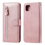 For Huawei Y5p Fashion Calf Texture Zipper Horizontal Flip Leather Case with Stand & Card Slots & Wallet Function(Rose Gold)