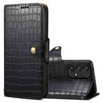For Samsung Galaxy A32 Denior Crocodile Texture Oil Edge Leather Phone Case(Black)