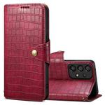 For Samsung Galaxy A53 5G Denior Crocodile Texture Oil Edge Leather Phone Case(Rose Red)