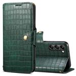 For Samsung Galaxy S23+ Denior Crocodile Texture Oil Edge Leather Phone Case(Green)