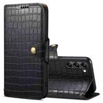 For Samsung Galaxy S23 Denior Crocodile Texture Oil Edge Leather Phone Case(Black)