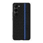 For Samsung Galaxy S24+ 5G Ultra-thin Carbon Fiber Texture Splicing Phone Case(Blue)