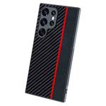 For Samsung Galaxy S25 Ultra 5G Ultra-thin Carbon Fiber Texture Splicing Phone Case(Red)