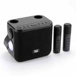 T&G TG545DK Home Handheld Dual-microphone KTV Wireless Bluetooth Speaker with Flashlight(Black)