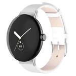 For Google Pixel Watch 2 / Pixel Watch Leather Watch Band(White)