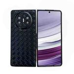 For Huawei Mate X5 Woven Texture Folding PU Phone Case(Black)