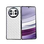 For Huawei Mate X5 Woven Texture Folding PU Phone Case(White)