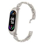 For Xiaomi Mi Band 7 Heart-to-heart Diamond Metal Watch Band(Starlight Color)