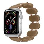 For Apple Watch Series 9 41mm Stretch Resin Watch Band(Cold Brown)