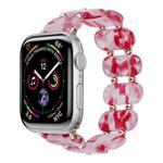 For Apple Watch Series 9 41mm Stretch Resin Watch Band(Peach Red)