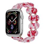 For Apple Watch Series 4 44mm Stretch Resin Watch Band(Peach Red)